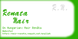 renata mair business card